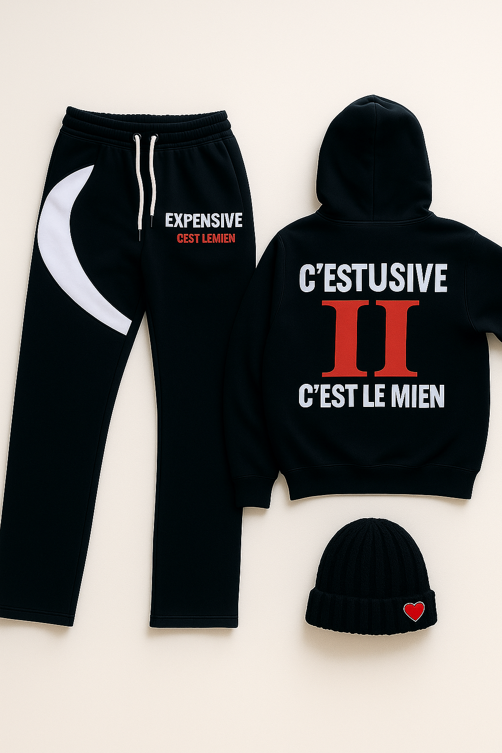 EXPENSIVE “C’EST LE MIEN” NAVY SET