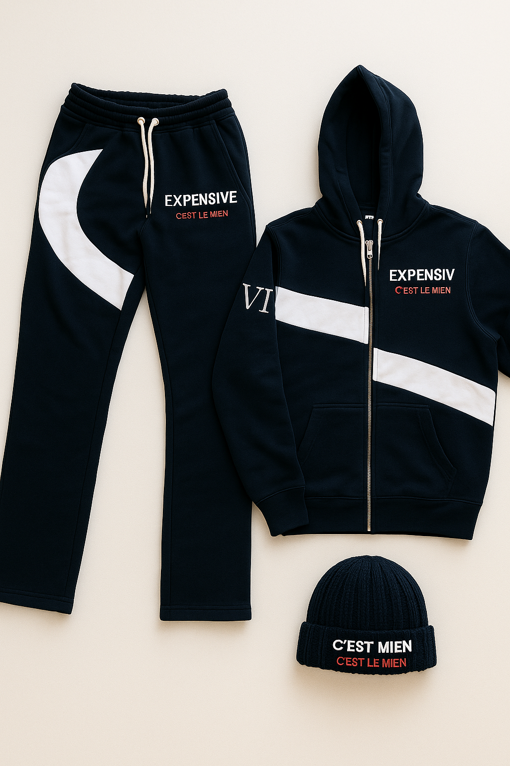 EXPENSIVE “C’EST LE MIEN” NAVY SET